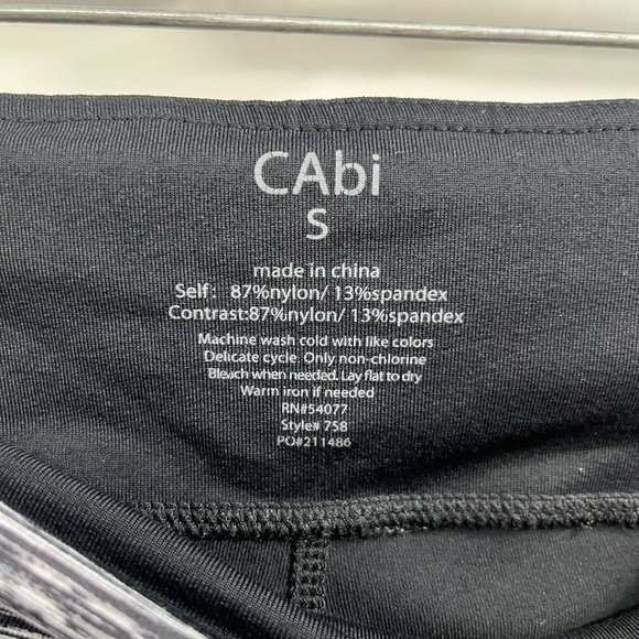 Cabi Heathered Black Gray Cropped Capri Athletic Leggings Size S - Picture 5 of 8